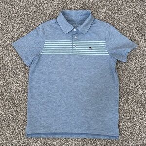Vineyard Vines Sankaty Horizon Stripe performance Polo Boys size 8-10